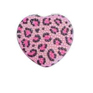 Heart charm compact mirror